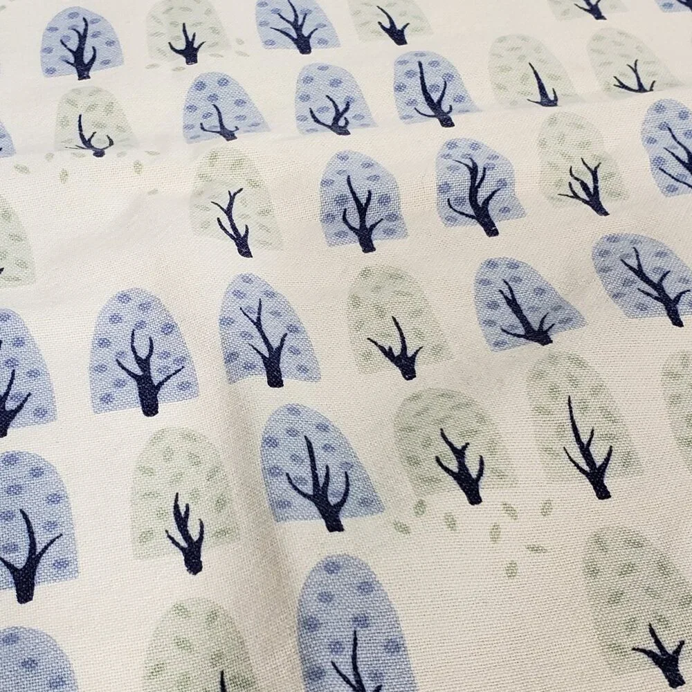 Eddie Bauer HOME  Standard Flannel Pillow Case   Tree Pattern  / Blue Green